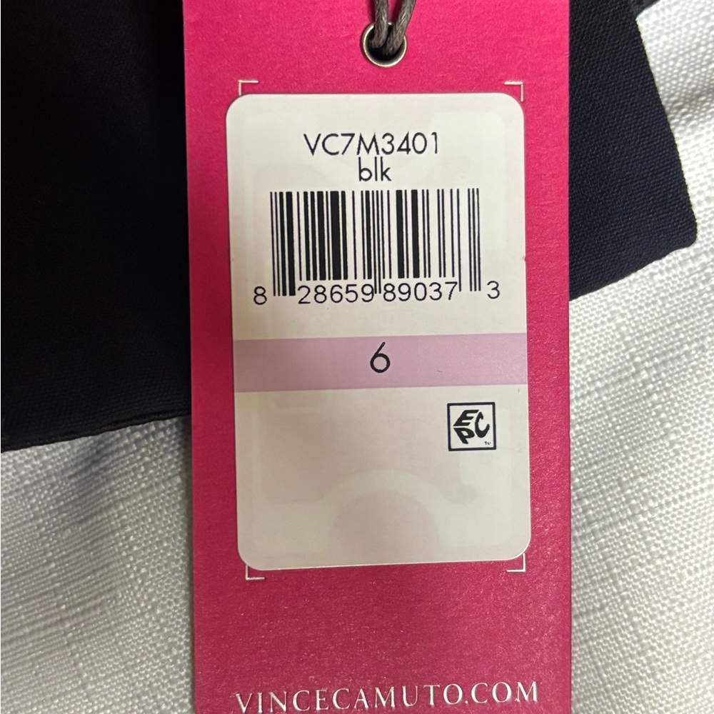 Vince Camuto Off the Shoulder Cocktail Mini Dress Women's Size 6 NWT Black - Picture 6 of 7